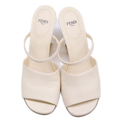 Fendi First Leather Mule Sandals 37