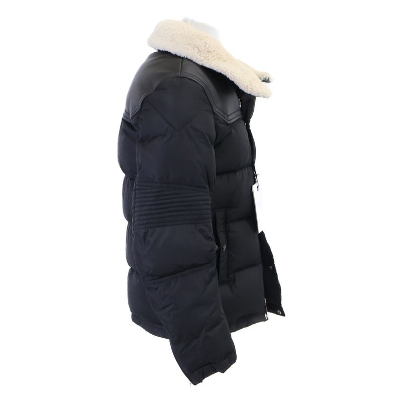 Moncler Leo Sheepskin Contrast Boa Down Jacket 1