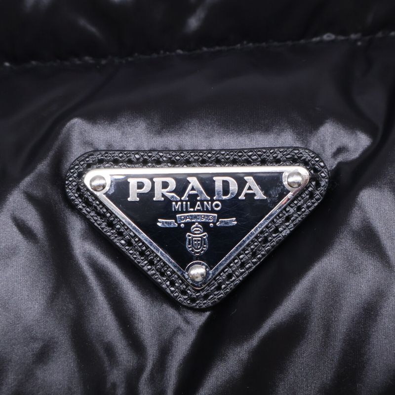 Prada Re-Nylon Cropped 2-Way Down Jacket 36