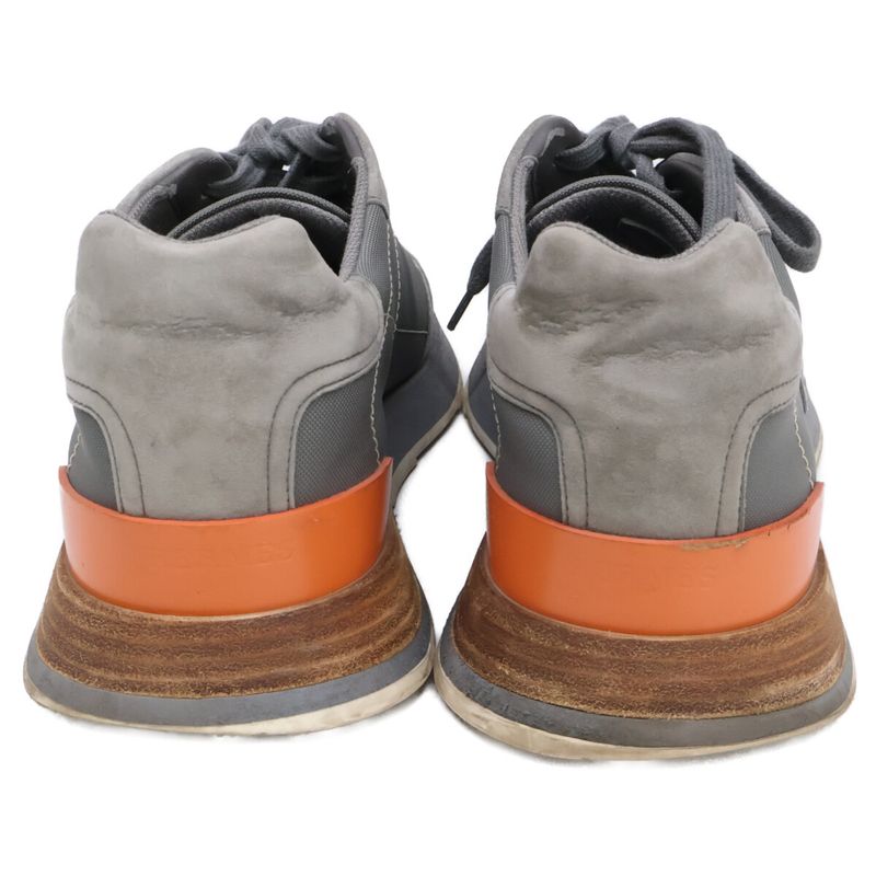 Hermes Drive Series Motif Suede Mesh Sneakers 41