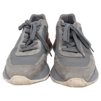 Hermes Drive Series Motif Suede Mesh Sneakers 41