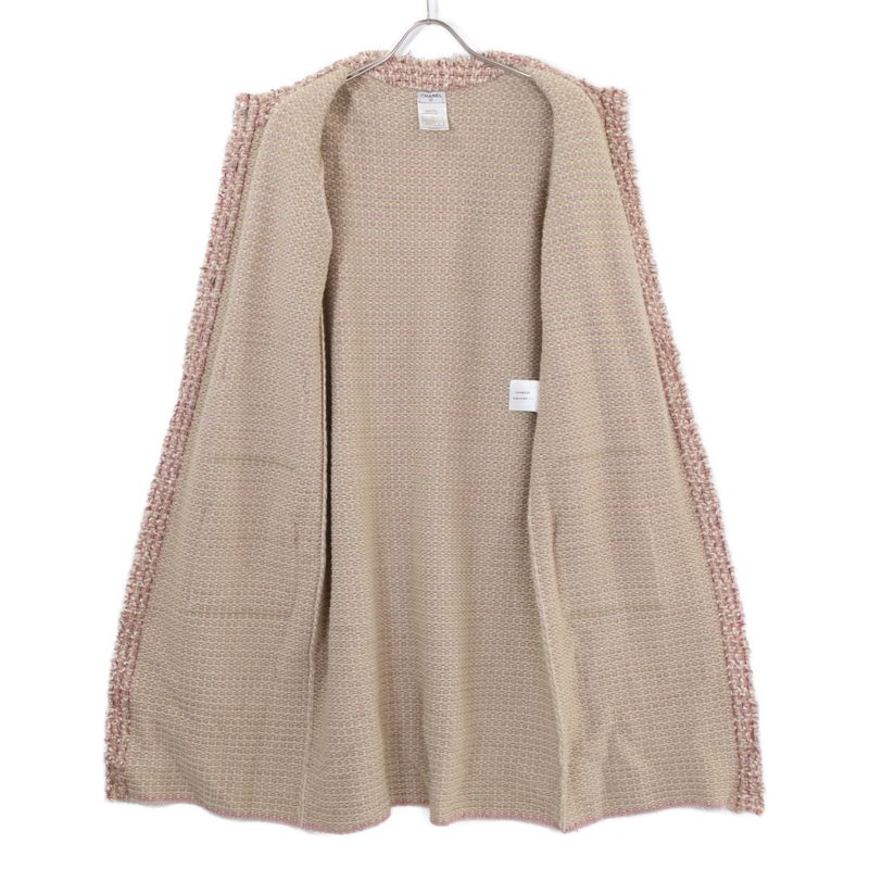 Chanel 06c CC Logo Button Tweed Knit 44