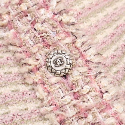 Chanel 06c CC Logo Button Tweed Knit 44