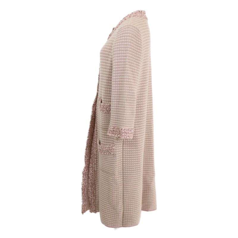 Chanel 06c CC Logo Button Tweed Knit 44