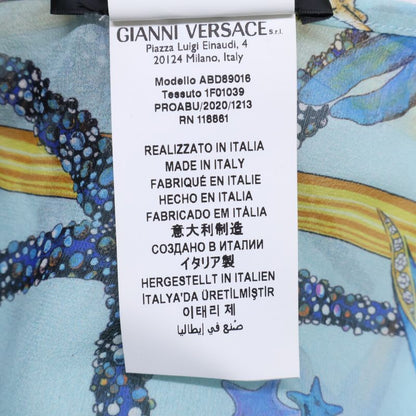 Versace Underwater Barocco Silk 100% Chiffon 44 Shoulder Bag