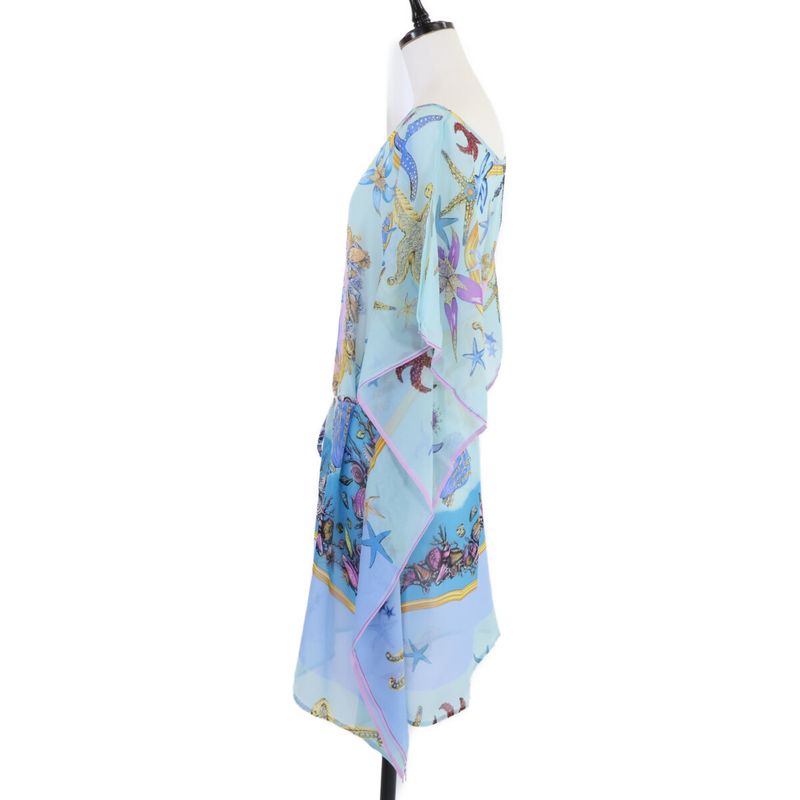 Versace Underwater Barocco Silk 100% Chiffon 44 Shoulder Bag