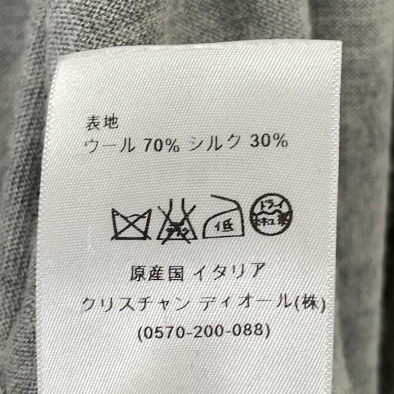 Dior Gray CD Logo Wool Silk Jacket 36