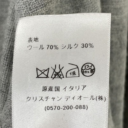 Dior Gray CD Logo Wool Silk Jacket 36