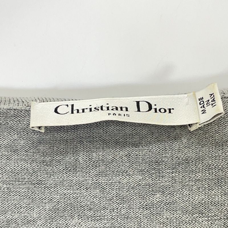 Dior Gray CD Logo Wool Silk Jacket 36
