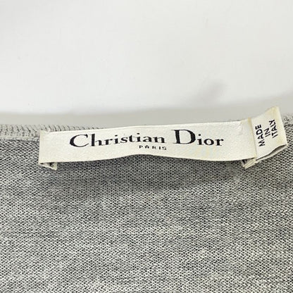 Dior Gray CD Logo Wool Silk Jacket 36