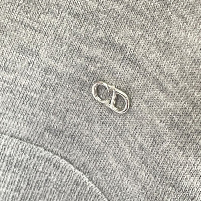 Dior Gray CD Logo Wool Silk Jacket 36