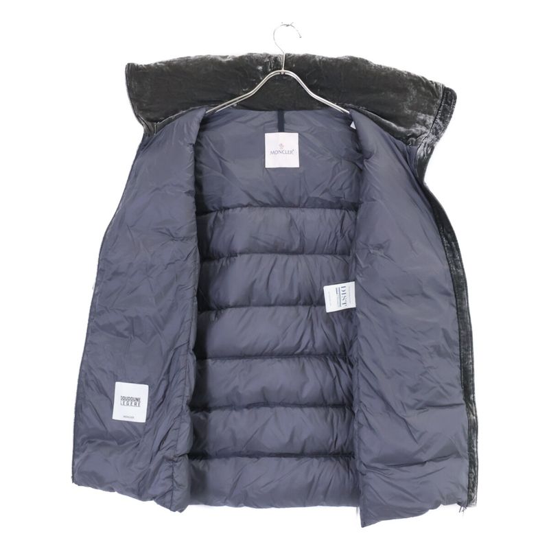Moncler Torcon Gray Velour Patch Stand Collar Down 2 Jacket