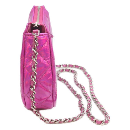 Chanel 24c Pink Iridescent Mirror Goatskin Silver Mini Hobo Chain Shoulder