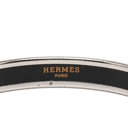Hermes Enamel PM Cloisonne Bracelet Silver Blue Metal