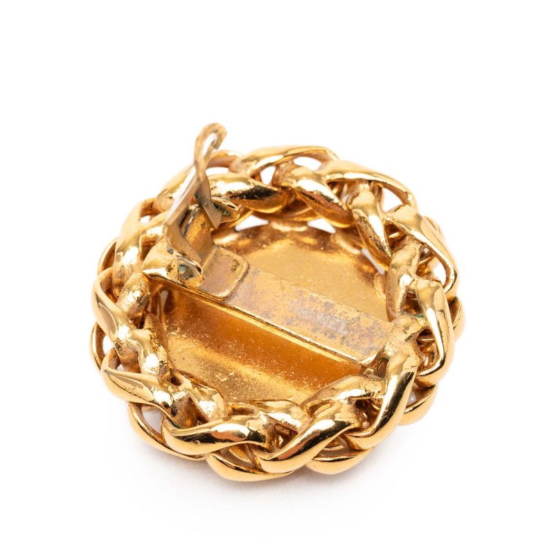 Chanel Mugi Inaho CC Logo Earrings Gold Plated