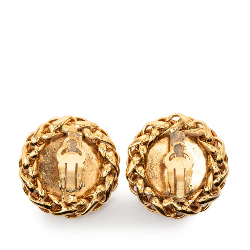Chanel Mugi Inaho CC Logo Earrings Gold Plated