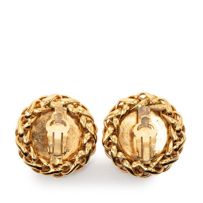 Chanel Mugi Inaho CC Logo Earrings Gold Plated
