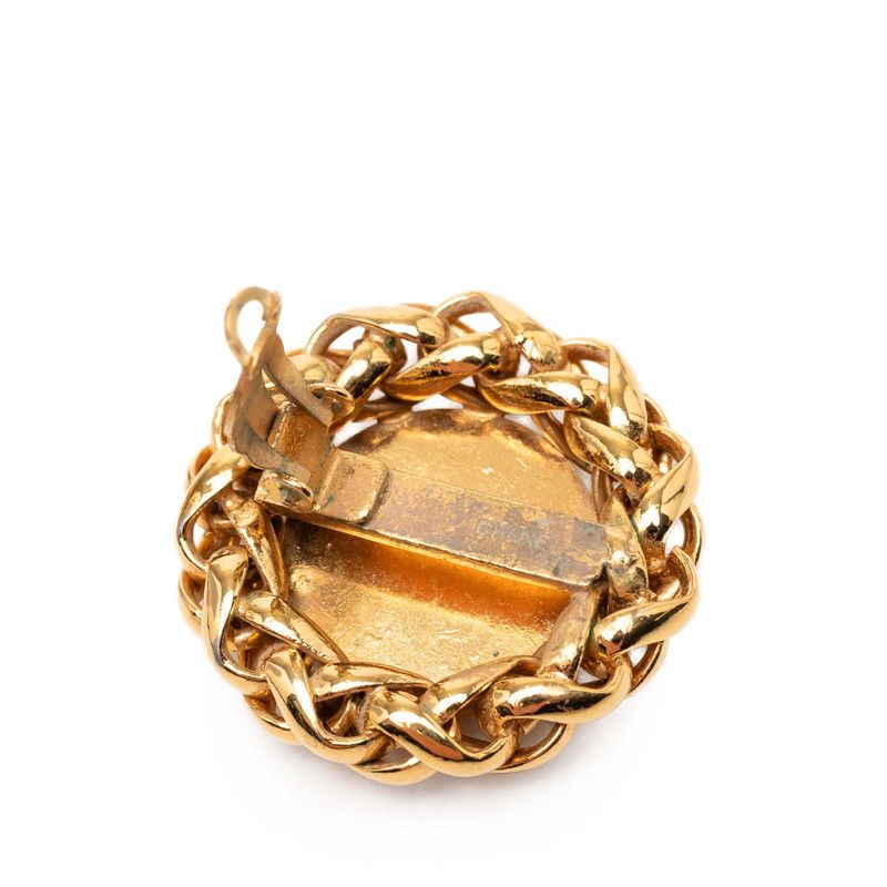 Chanel Mugi Inaho CC Logo Earrings Gold Plated
