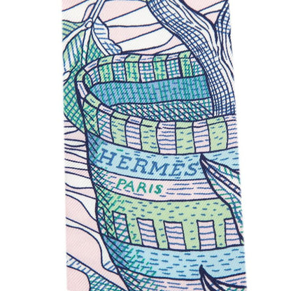 Hermes Twilly la Danse Des Amazones Amazon Dance Scarf Pink Multicolor Silk