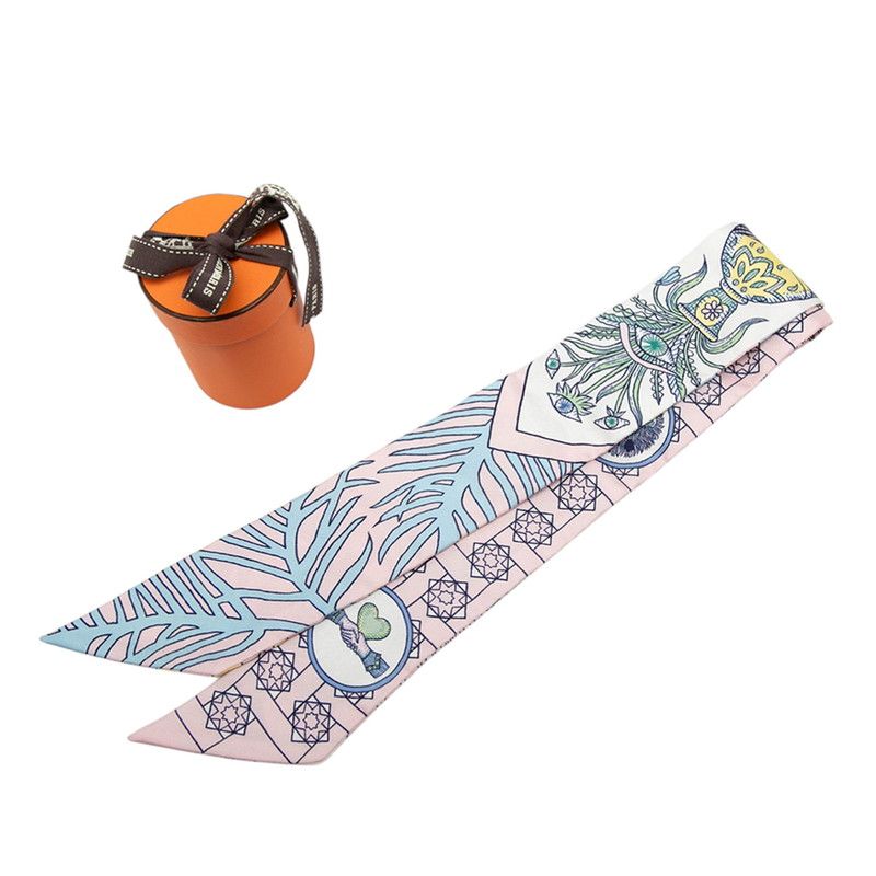 Hermes Twilly la Danse Des Amazones Amazon Dance Scarf Pink Multicolor Silk