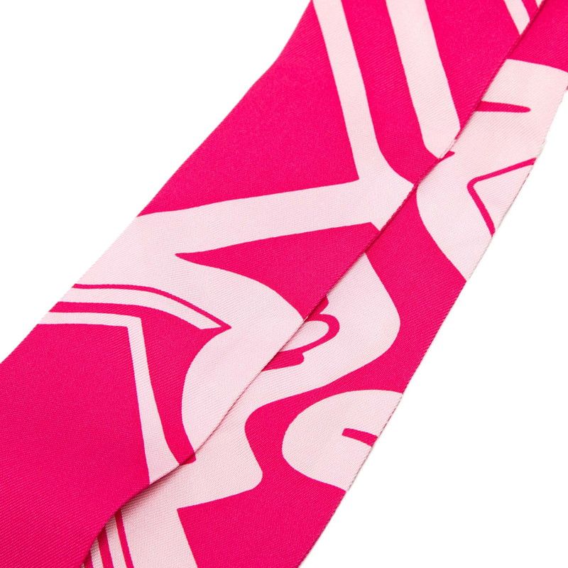 Hermes Twilly les Coupes Tattoo Coupe Tatouage Scarf Pink Silk