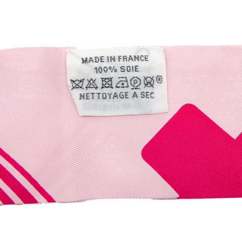 Hermes Twilly les Coupes Tattoo Coupe Tatouage Scarf Pink Silk