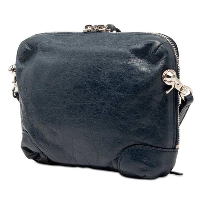 Balenciaga Classic Reporter Xs Crossbody Shoulder Bag Blue Leather