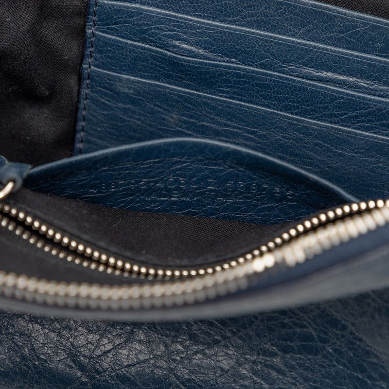 Balenciaga Classic Reporter Xs Crossbody Shoulder Bag Blue Leather