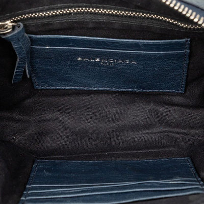 Balenciaga Classic Reporter Xs Crossbody Shoulder Bag Blue Leather
