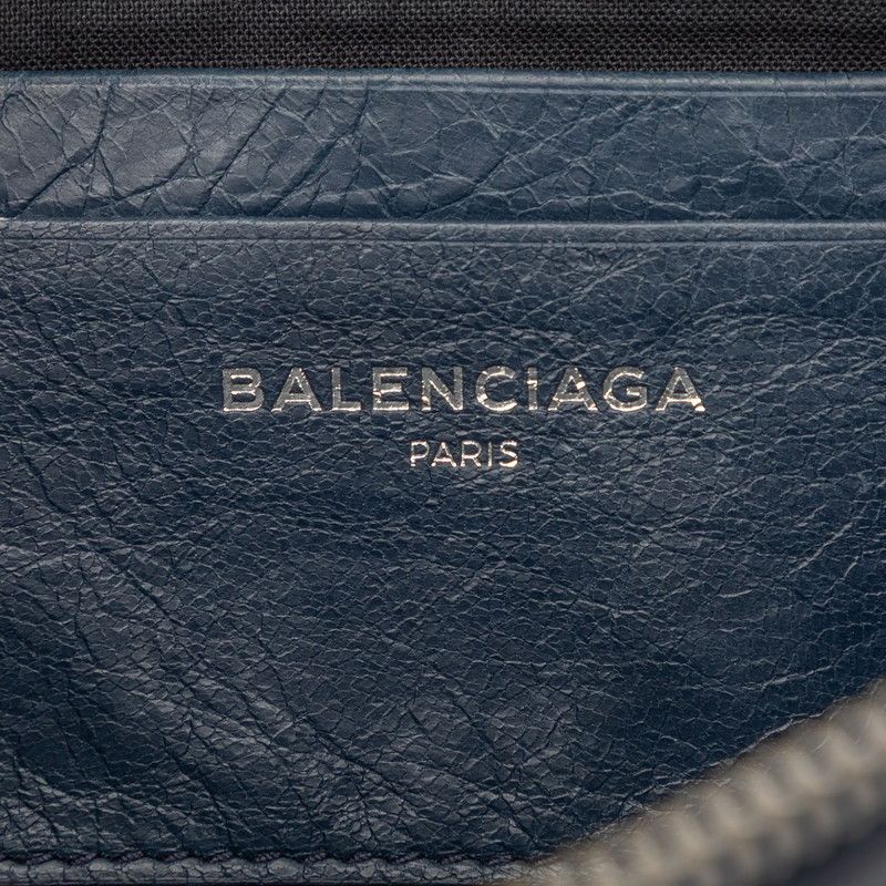 Balenciaga Classic Reporter Xs Crossbody Shoulder Bag Blue Leather