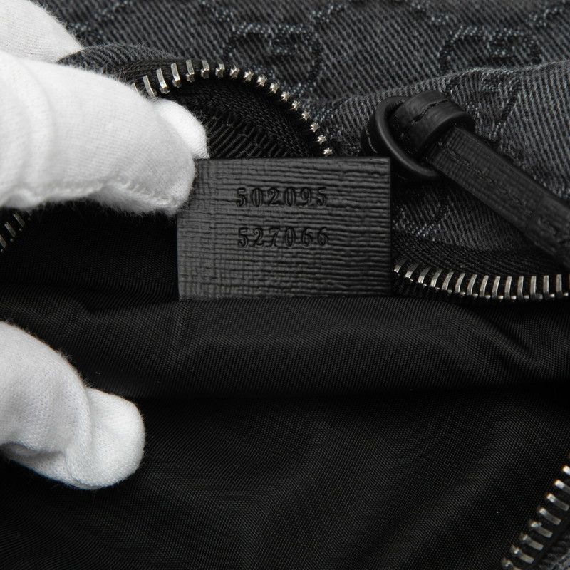 Gucci GG Denim Children's Belt Bag Gray Black