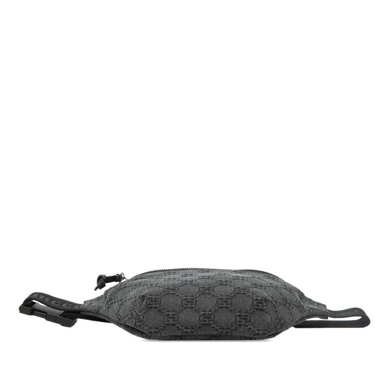 Gucci GG Denim Children's Belt Bag Gray Black