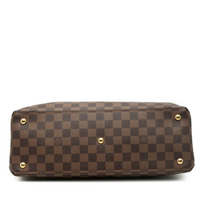 Louis Vuitton Damier LV Riverside 2-Way Shoulder Bag Ebene Brown Black Leather