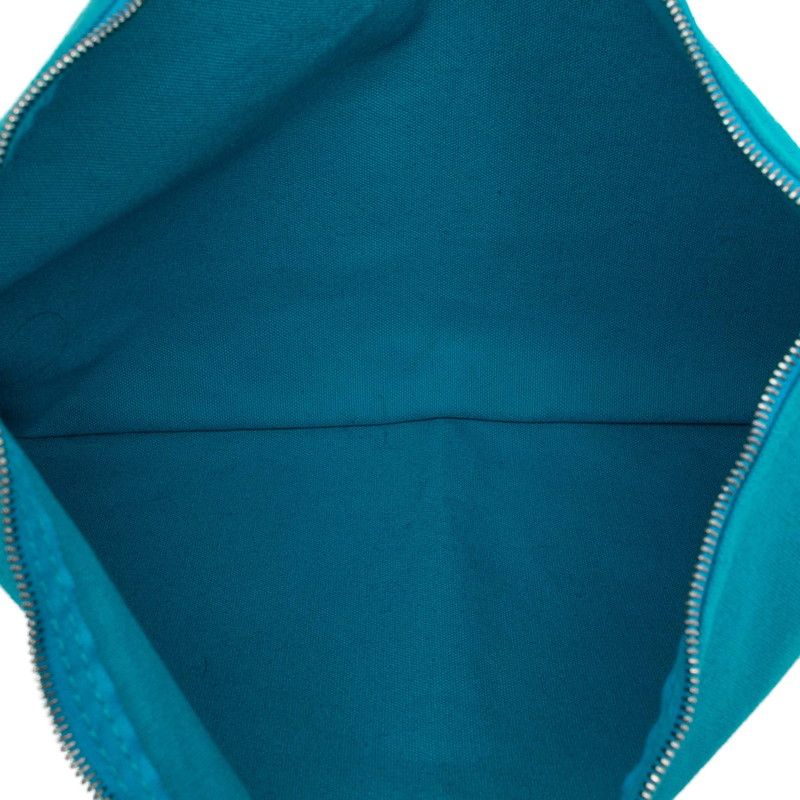 Hermes Bora Pouch GM Hlogo Second Blue Canvas
