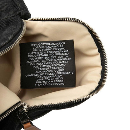 Hermes Bolide Pouch Mini Black Brown Cotton Leather