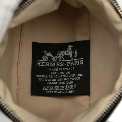 Hermes Bolide Pouch Mini Black Brown Cotton Leather