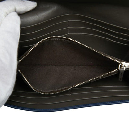 Fendi Peekaboo Wallet Blue Leather