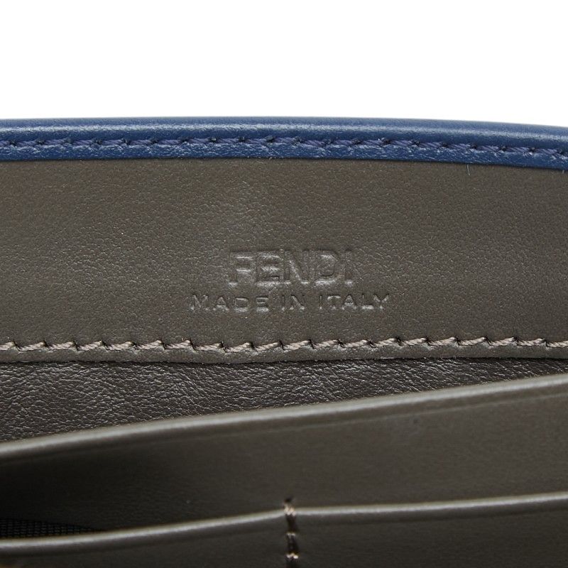 Fendi Peekaboo Wallet Blue Leather