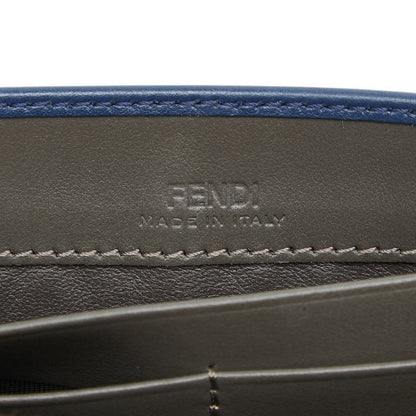 Fendi Peekaboo Wallet Blue Leather