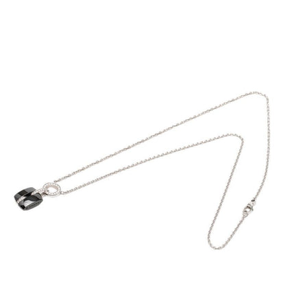 Chanel Ultra Pendant Necklace Black Silver Ceramic Diamond 18k White Gold