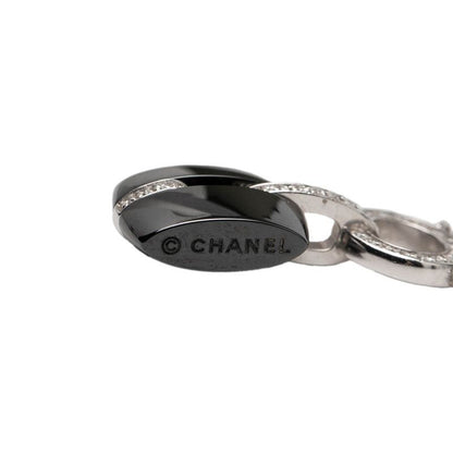Chanel Ultra Pendant Necklace Black Silver Ceramic Diamond 18k White Gold