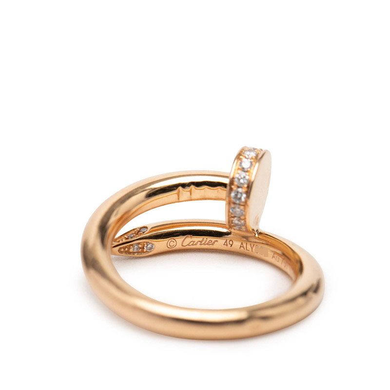 Cartier Juste Un Clou Ring 49 18k Pink Gold Diamond