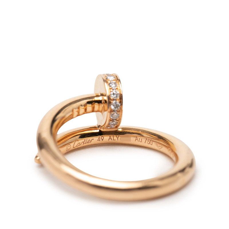 Cartier Juste Un Clou Ring 49 18k Pink Gold Diamond