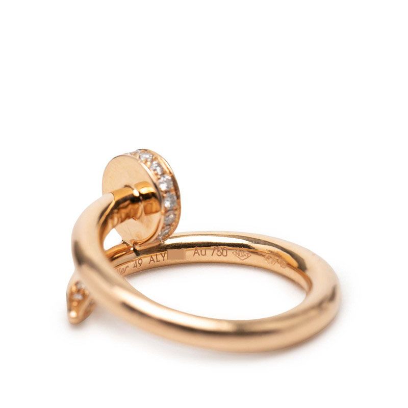 Cartier Juste Un Clou Ring 49 18k Pink Gold Diamond