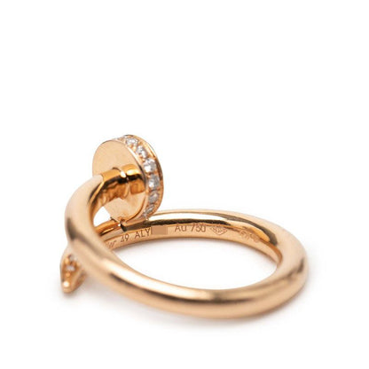Cartier Juste Un Clou Ring 49 18k Pink Gold Diamond
