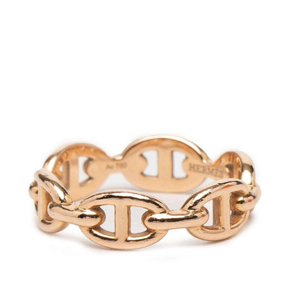 Hermes Chaine D'ancre Ring 55 18k Pink Gold