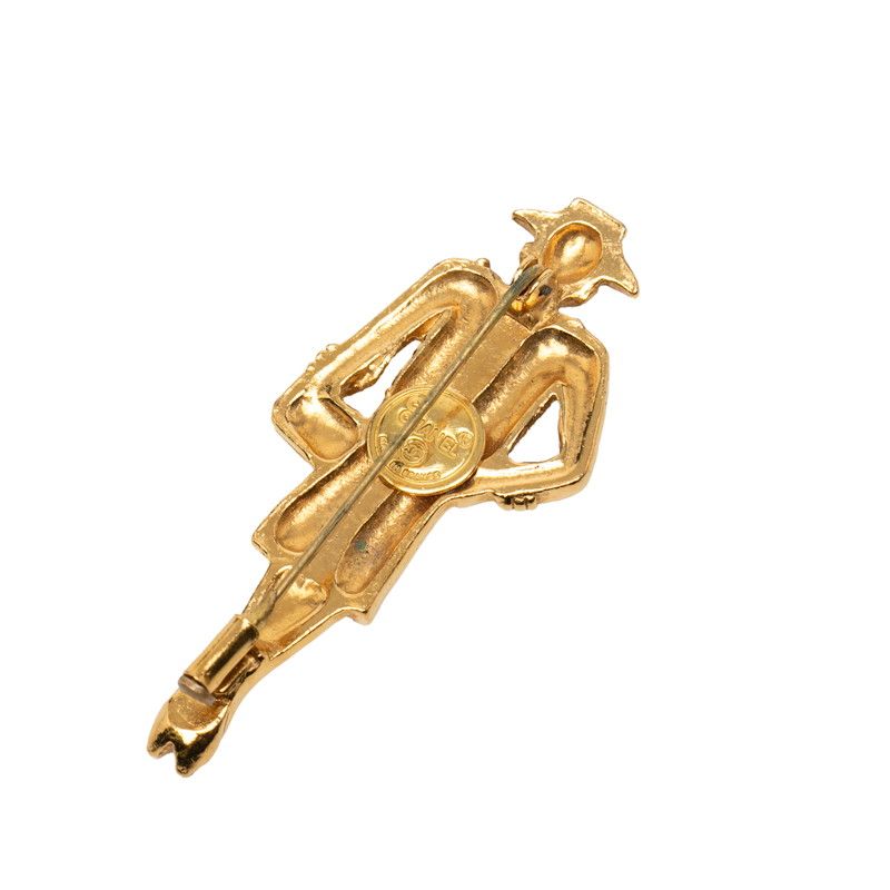 Chanel Mademoiselle Brooch Gold Plated