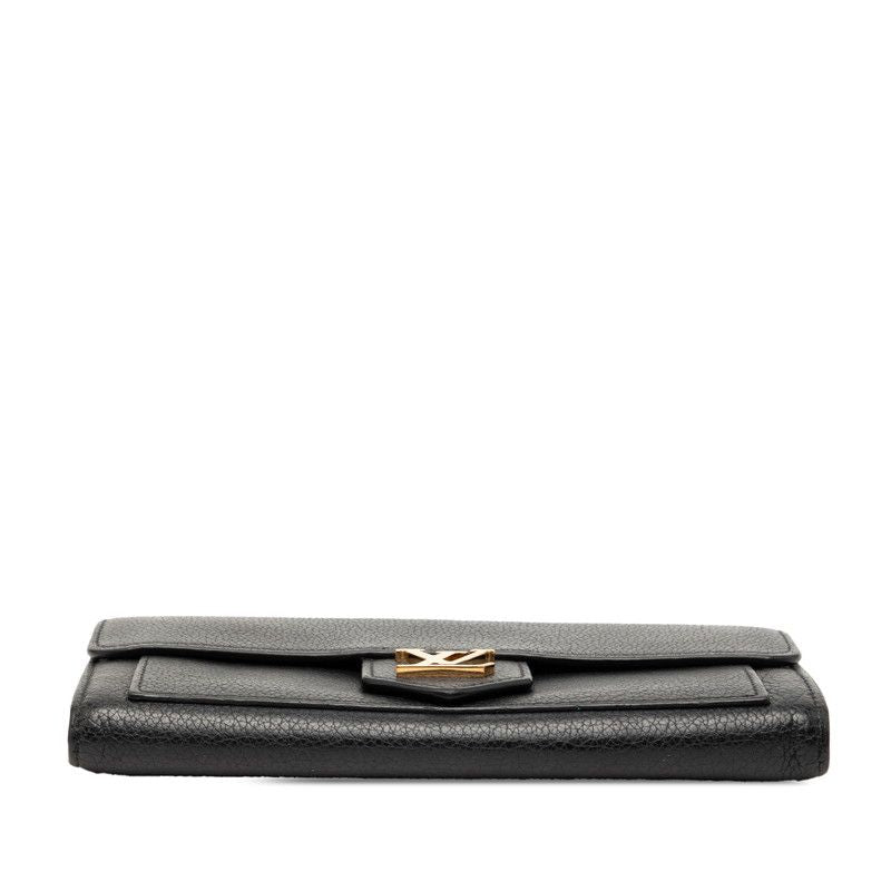 Louis Vuitton Portefeuille Lockme Lvlogo Wallet Black Leather
