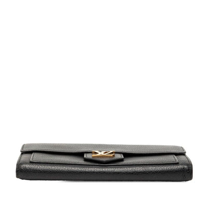 Louis Vuitton Portefeuille Lockme Lvlogo Wallet Black Leather