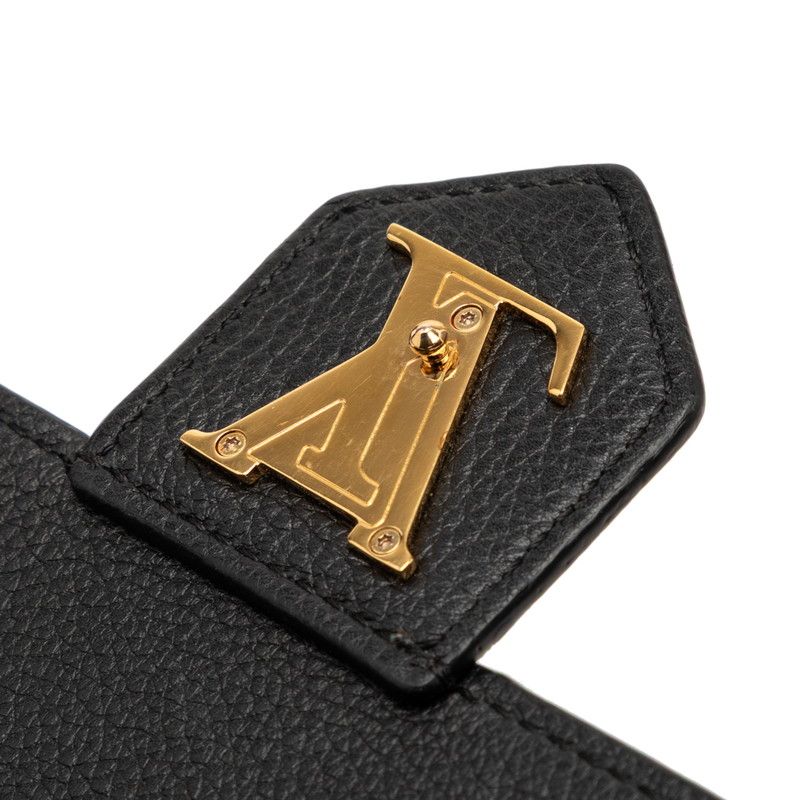 Louis Vuitton Portefeuille Lockme Lvlogo Wallet Black Leather